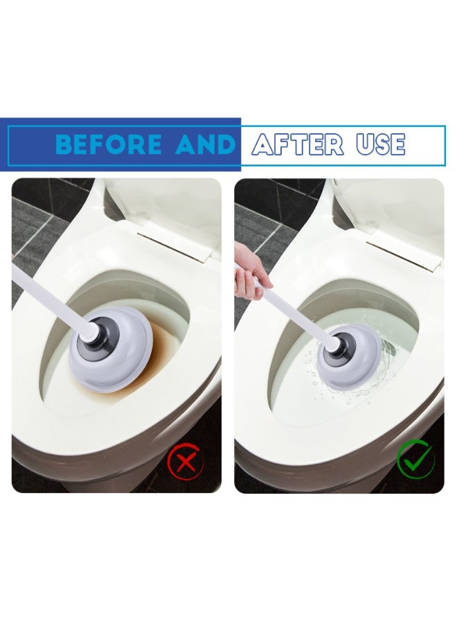 PAACHU Toilet Plunger Rubber Plastic Strong Suction Efficient Toilet Drain Plunger for Bathroom - Image 5